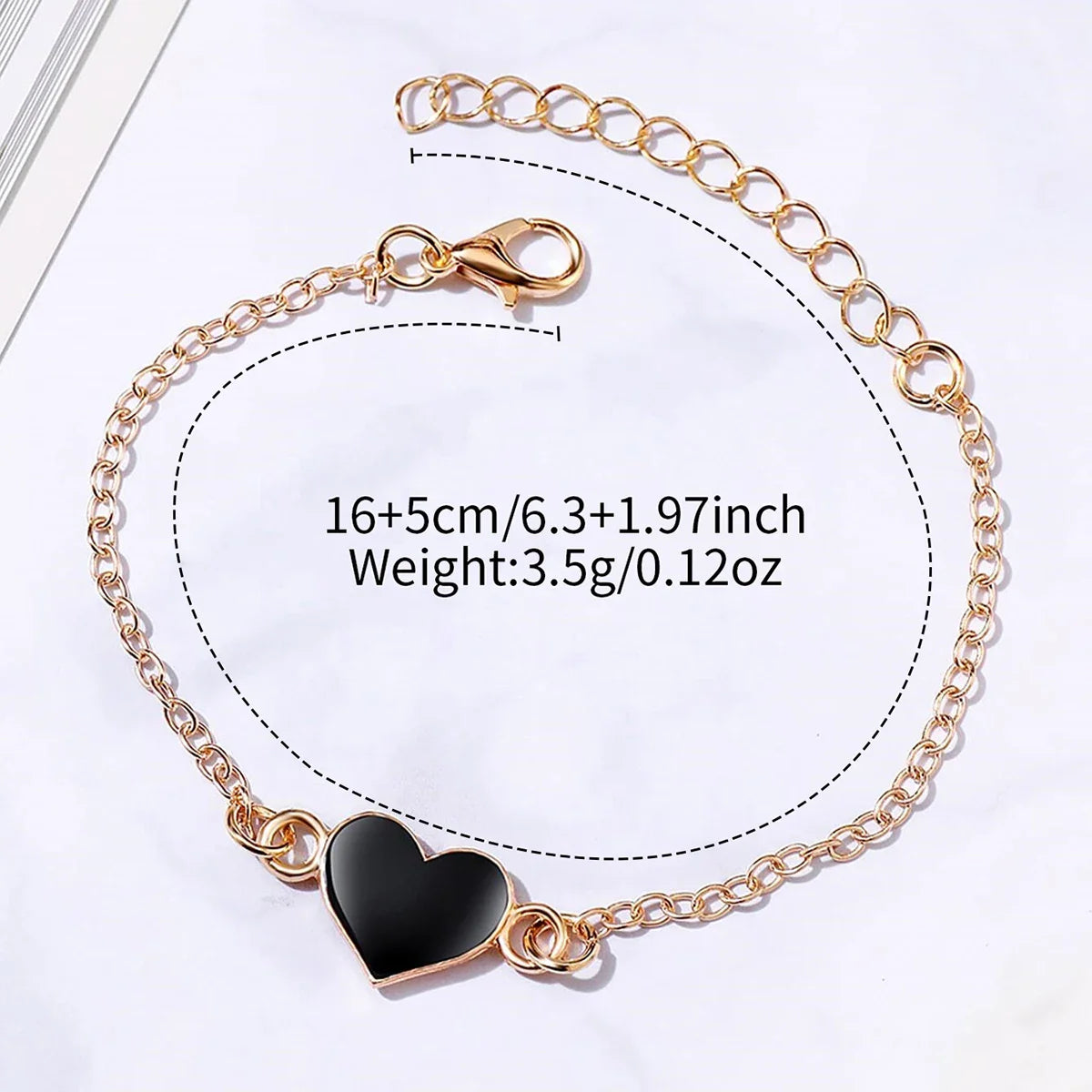 2PCS/Set Women's Watch Fashion Square Stainless Steel Band Quartz Watches Heart Bracelet Set
