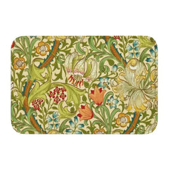 Custom William Morris Compton Floral Art Nouveau Pattern Doormat Bath Door Floor Mat