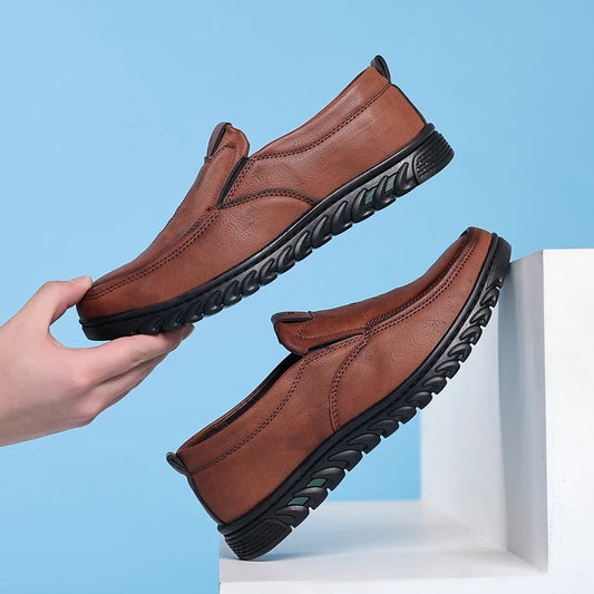 Leather Men Casual Shoes Brand Formal Mens Loafers Moccasins Breathable