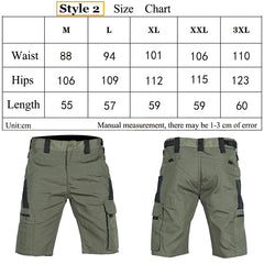 Men Cargo Shorts Quick Dry Tactical Short Pants Multi-Pocket Shorts Men's