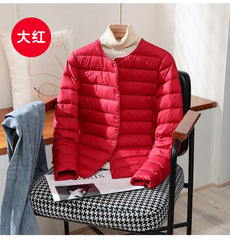 Autumn Winter Warm Women White Duck Down Slim Jackets Female