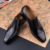 High Quality Handmade Mens Oxford Shoes Inner Suture Genuine Leather Men