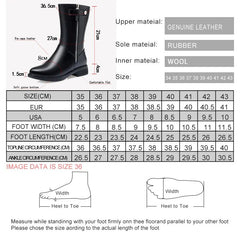 Winter boots women Black Shoes Booties Winter Genuine Leather
