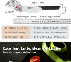 5" Utility Knife Stainless Steel Kitchen Knife Best Paring Fruit Multi-purpose