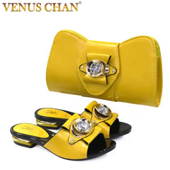 Matching Shoes and Bags: Italian Design Fashion African Women's Low Heel