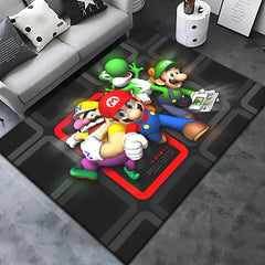 Super Mario Game HD Printed Carpet Rug for Living Room Bedroom Decoration Picnic