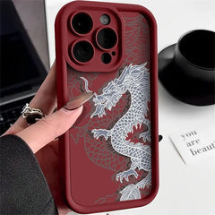 East Dragon Soft Phone Case For iPhone 11 12 13 14 15 Pro Max XR XS X 7 8 Plus SE 2024 Silicone INS Covers