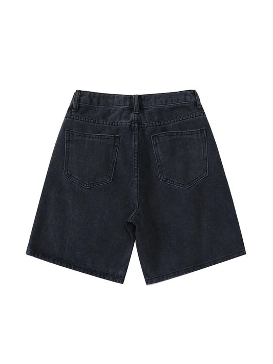 Women's High Waist Denim Shorts Casual Loose Ladies Plus Size Streetwear