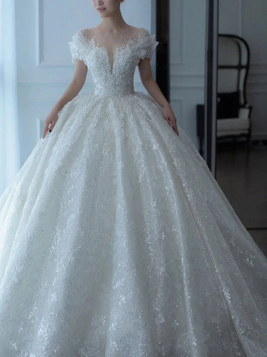 White Bridesmaid Dresses: Exquisite Off Shoulder Wedding Dress Bride Small Main