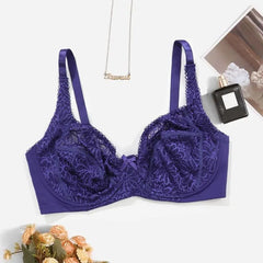 Plus Size Bras for women lace bralette with wire no foam pad thin brassiere