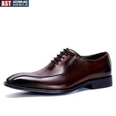 Italian Designer Mens Formal Shoes Genuine Leather Black Color Dress