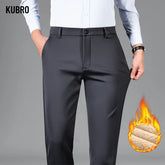 Men's Casual Pants Autumn Winter Wool Fleece Warm Fashion