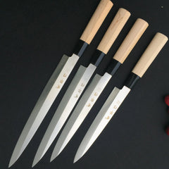 1-4PCS Japanese Sushi Sashimi Knife Slicing Knife Chef's Boning Knife with Maple