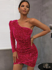 Formal attire Dresses: Backless sequin mini summer dress women