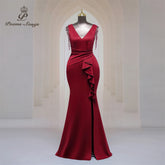Homecoming Dresses: Party dress for women Long Prom Dress Soft Satin shoulder