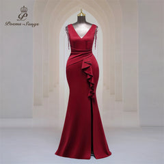 Homecoming Dresses: Party dress for women Long Prom Dress Soft Satin shoulder