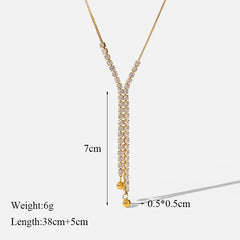316L Stainless Steel Water Drop Pendant Necklace For Women Trendy