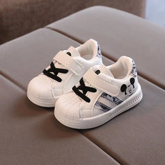 Disney White Casual Shoes For Baby Boy Girl Brand Children Sneaker Mickey Mouse Kids