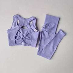 Women's tracksuit Fitness Yoga Sets Sportswear Workout Sports Bra+High Waist Leggings