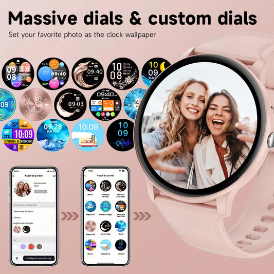 2025 New Smart Watch Women Men Bluetooth Call Sports Fitness Watches Heart Rate Health Monitor Smartwatch Ladies For Android iOS