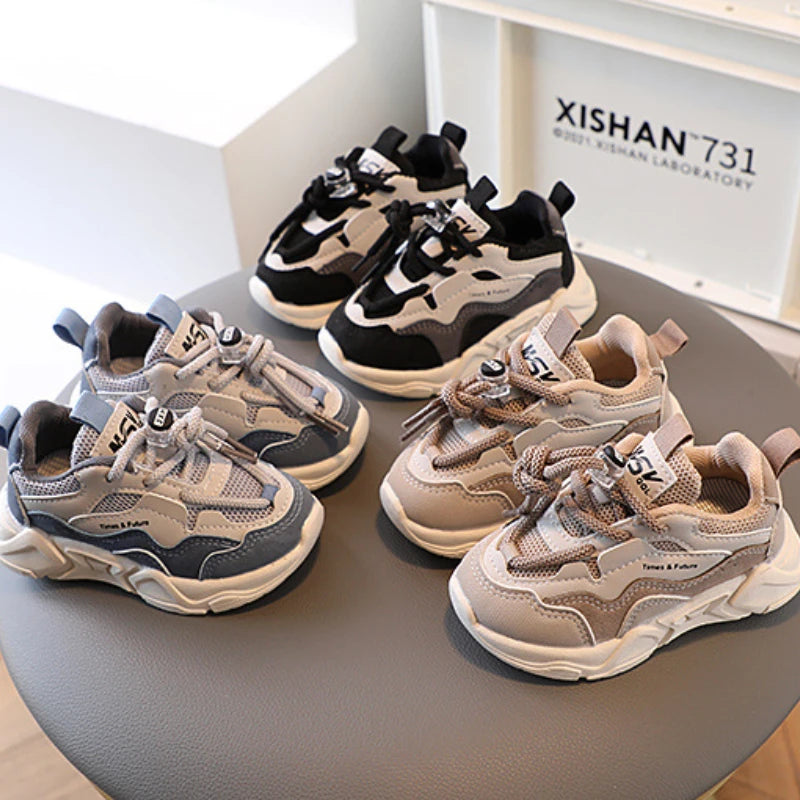 Kids Sport Shoes Fashion Mesh Breathable Boys Casual Sneakers Spring Autumn