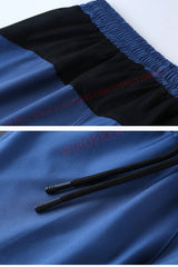 Men Run Shorts Patchwork Training Shorts Zipper Pockets Gym Sports Quick Dry Short