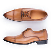 Mens Leather Shoes Lace-up Handmade Leather Wedding Party Office Formal Shoes