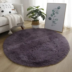 Living Room Rugs Aesthetic Bedroom Round Carpet Decoration Furry Comfort Carpet