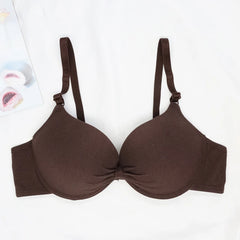 Bras for Women Cotton Deep V Underwire Ladies Brassiere Push Up Lingerie