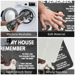 Please Remember Shih Tzu Dogs House Rules Entrance Doormat Decor Kitchen Welcome