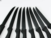 Table Knife Set 4/6/8Pcs Black Matte Comfort Handle Paring Knives German