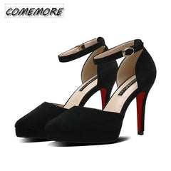 Summer Ankle Straps Womens Shoes Sandals 10 Cm Pointed Toe