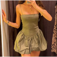 Clothes Fashion Summer Dresses White Dress Short Black Green Women