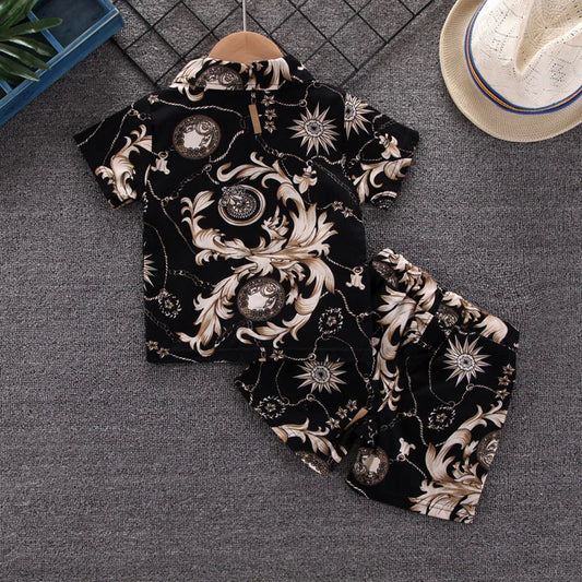 New Summer Baby Clothes Set Children Boys Short Sleeved Suit Shirt Shorts 2Pcs/Sets Kids Clothing Set Toddler Casual Cotton Cost