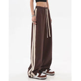 Striped Joggers Sweatpants Bf Hip Hop Women High Waist Wide Leg Sports Pants