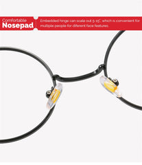 VIVIBEE Photochromic Mens Blue Light Blocking Glasses Retro UV400 Anti Glare Round Color Changing Sunglasses Computer Shades