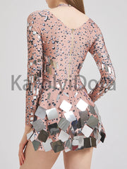 Formal attire Dresses: Party Evening Dress Women Long Sleeve Stretch Mini Dress