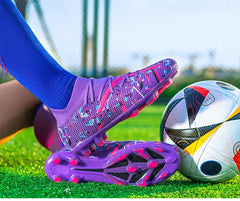 Men Soccer Shoes Long Spikes Soccer Cleats Indoor Sports Shoes Professional