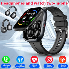 LIGE New Open-back Cip-on Headphones Smart Watch For Men Women 2.01” HD Screen Massive Watch Faces Bluetooth Call Smartwatches
