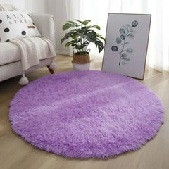 Living Room Rugs Aesthetic Bedroom Round Carpet Decoration Furry Comfort Carpet
