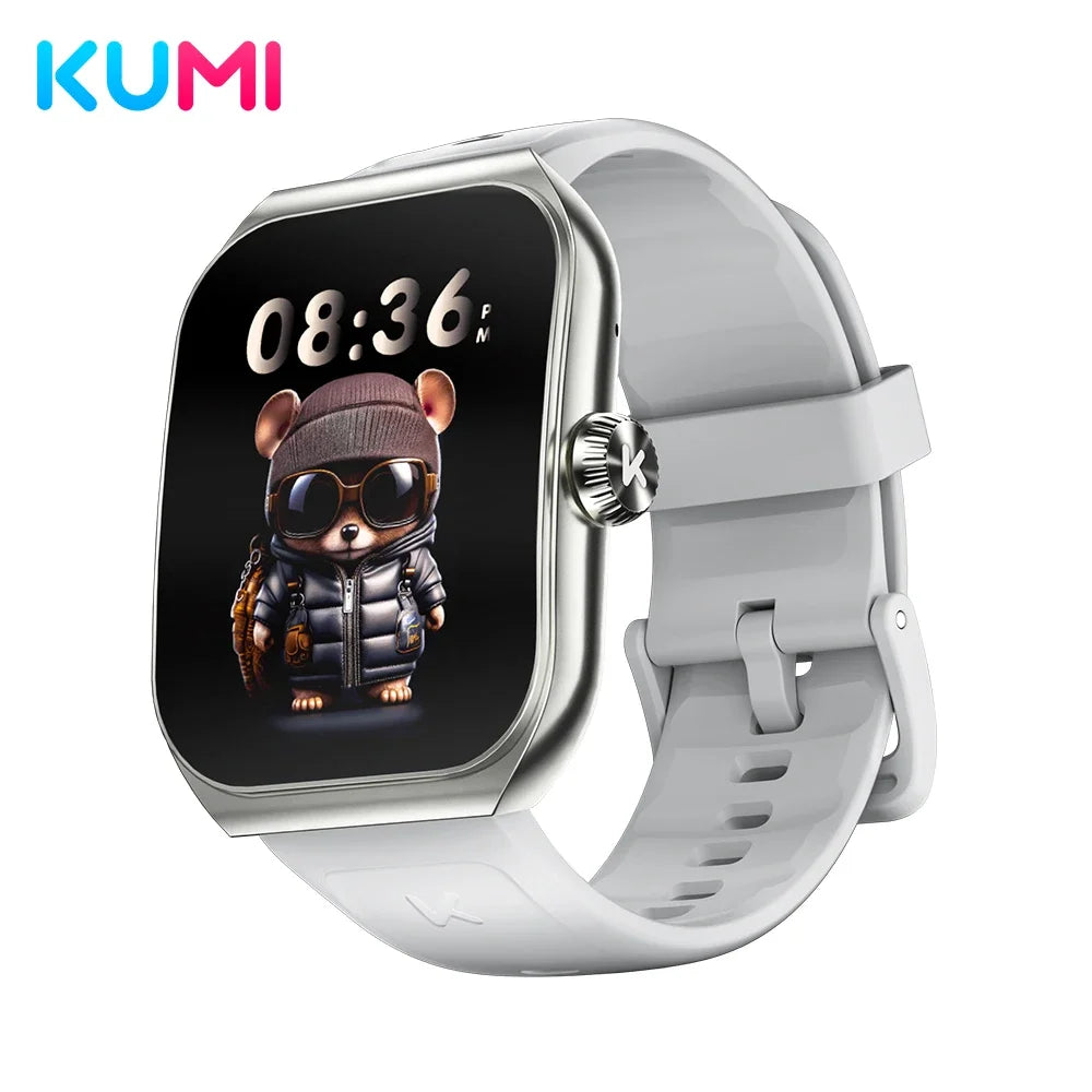 KUMI KU7 Smart watch 1.96" Amoled screen IP68 Waterproof 100+Sport Modes Bluetooth Call Health Sleep Monitoring