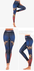 Women Sport Leggings 3D Print Elastic High Waist Yoga Pant Superhero Leggins Gym