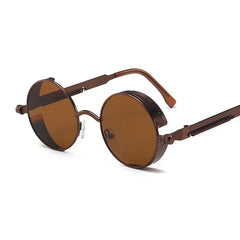 Classic Gothic Steampunk Sunglasses Luxury Brand Designer High Quality Men and Women Retro Round Metal Frame Sunglasses UV400