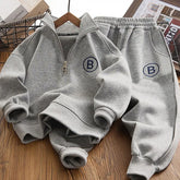 New Boys Clothing Set Autumn Winter Teenager Long Sleeve Clothes Suit Letter Pullover Tops Pants 2Pc Outfits Children Tracksuits