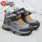 Children Casual Luminous Shoes For Boys Breathable Sneaker Winter Warm Plush Kids
