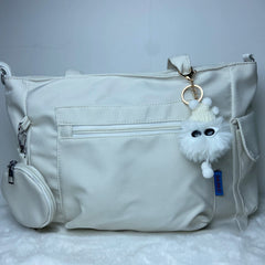 Simplicity Oxford Canvas Composite Shoulder Bag Solid Color Versatile Lazy Style