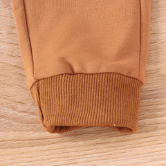 3PCS Autumn Boys Aged 2-6 Are Fashionable And Handsome, Multi-Color Plaid Hooded Long-Sleeved Top + Solid Color Pants Set