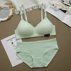 Women Seamless Bra Panties Set Stretch Sport Bra Thong Briefs