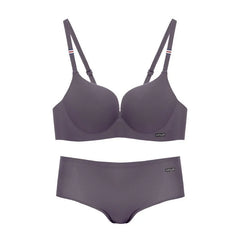 British set Underwear Ice Silk panties Gathered Seamless No Steel Ring Bra Soft