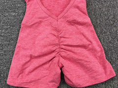 Cross Back Women Yoga Jumpsuit Hip Lifting Sports Shorts Tracksuit One Piece